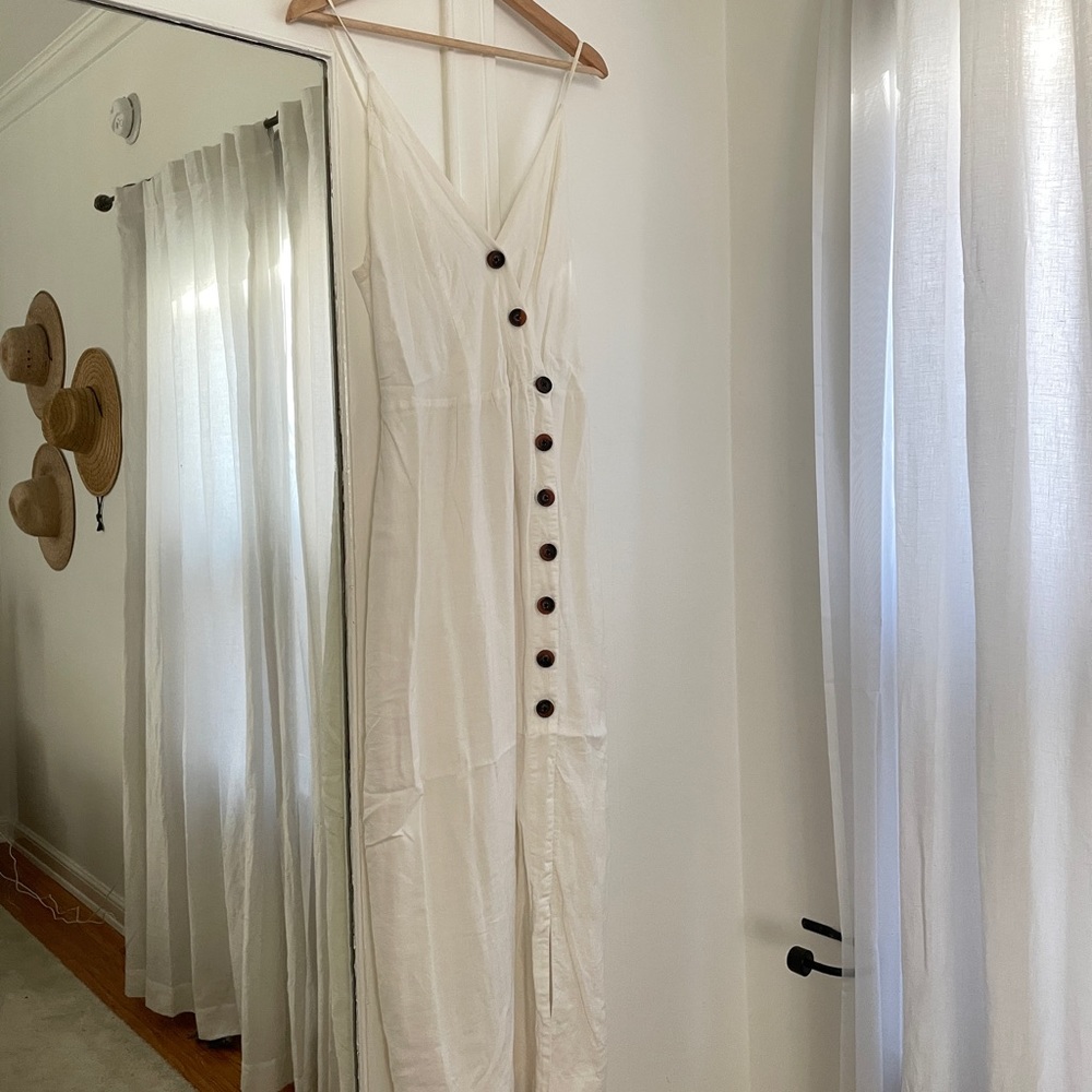 Urban outfitters white dress with buttons